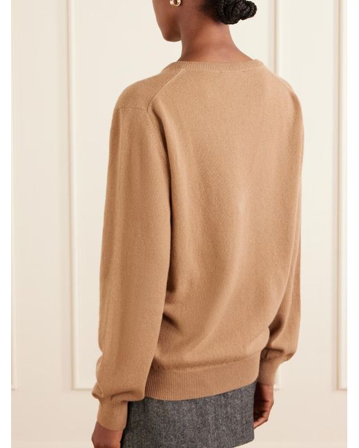 Blazé Milano Natural Highland Embroidered Wool And Cashmere-Blend Sweater