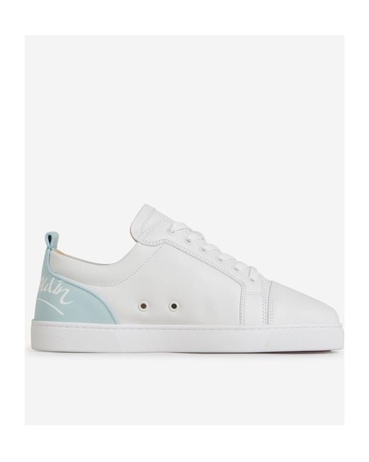 Christian Louboutin White Fun Louis Junior Leather Sneakers for men