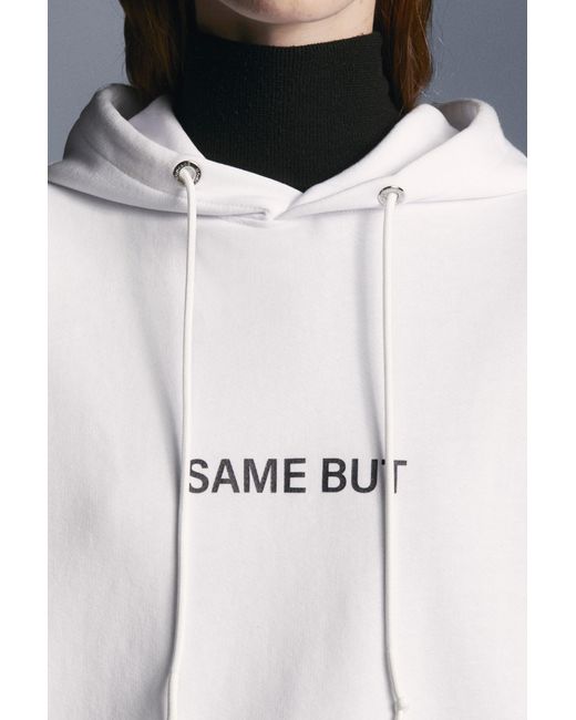 Moncler Gray Slogan-Print Hoodie