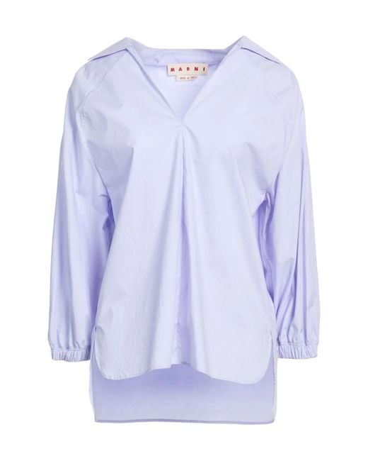 Marni Blue Elasticated Cuffs Top