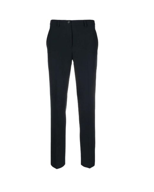 Seventy Black Slim Fit Cropped Tailored Trousers
