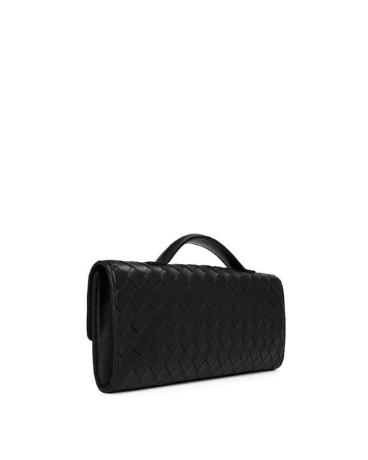 Bottega Veneta Black Woven Clutch