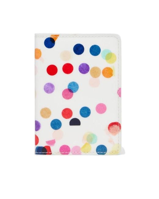 Maison Margiela White Polka Dot Card Wallet