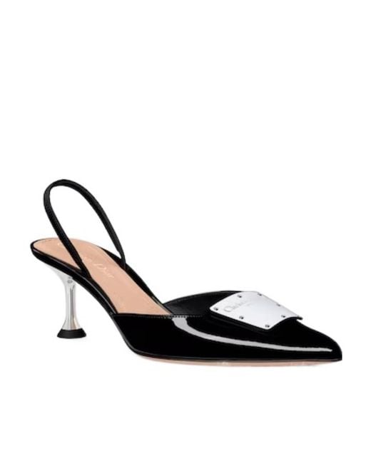 Dior White La Parisienne Slingback Pump