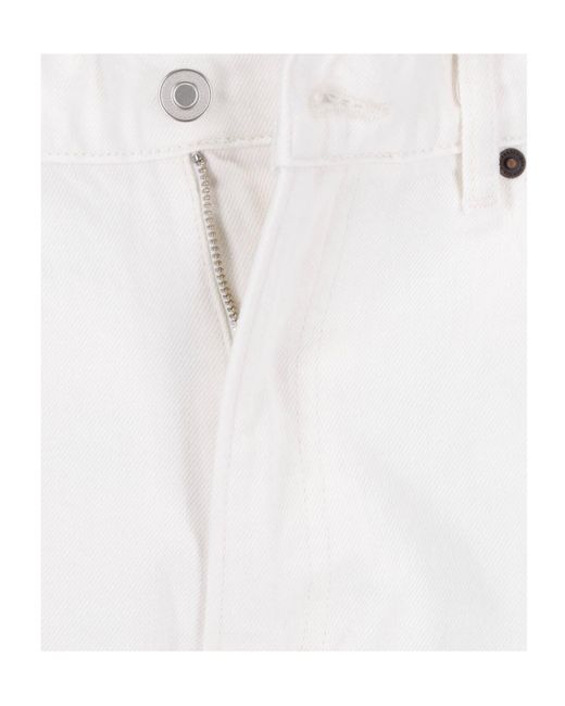 Jeanerica White Casual Trousers With Belt Loops for men