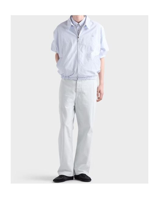 Prada Blue Chambray Blouson Jacket for men