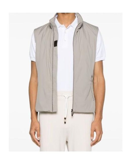 Moorer Multicolor Stand-Neck Vest for men