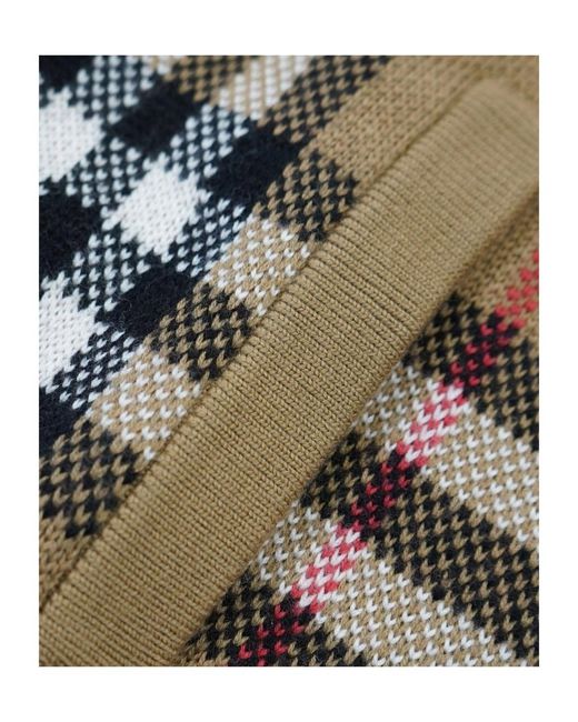 Burberry Brown Check Wool Bomber Jacket for men