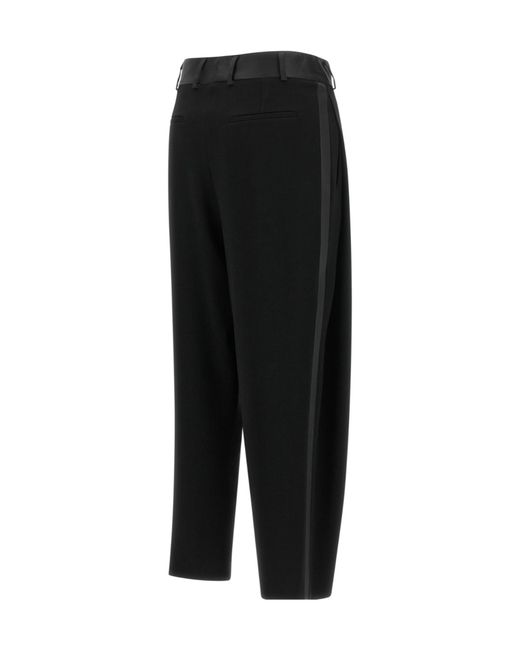 Alberto Biani Black Asymmetrical Panel Pants