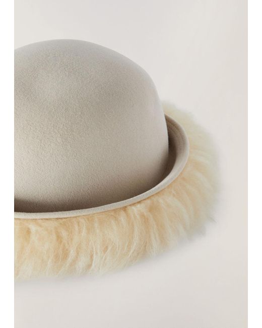 Loro Piana White Cashmere Dome Hat