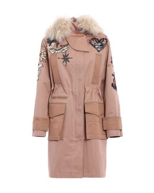 Valentino Pink Embroidered Concealed Zip-Front Jacket