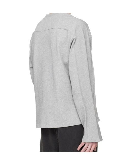 Entire studios Gray Crewneck Cotton Sweatshirt