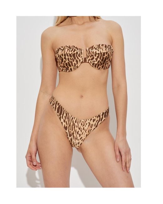 Zimmermann Brown Leopard-Print Bikini Top