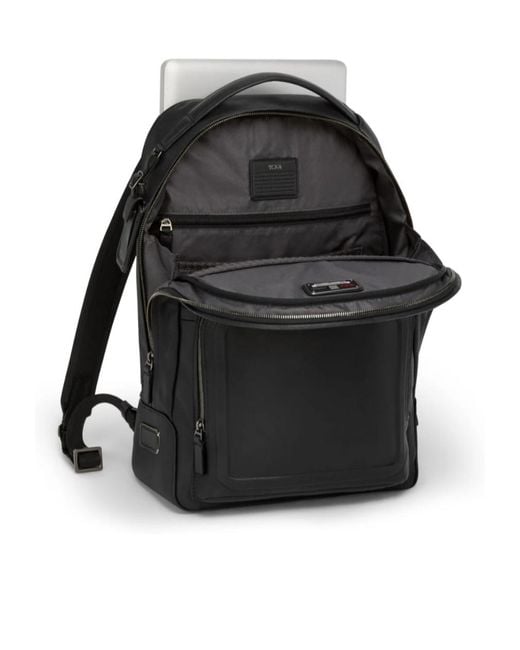 Tumi Black Harrison Warren Zip Backpack for men