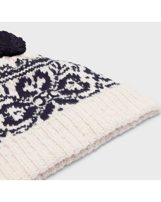 Céline White Beanie