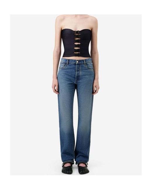 Coperni Blue Multi Buckle Top