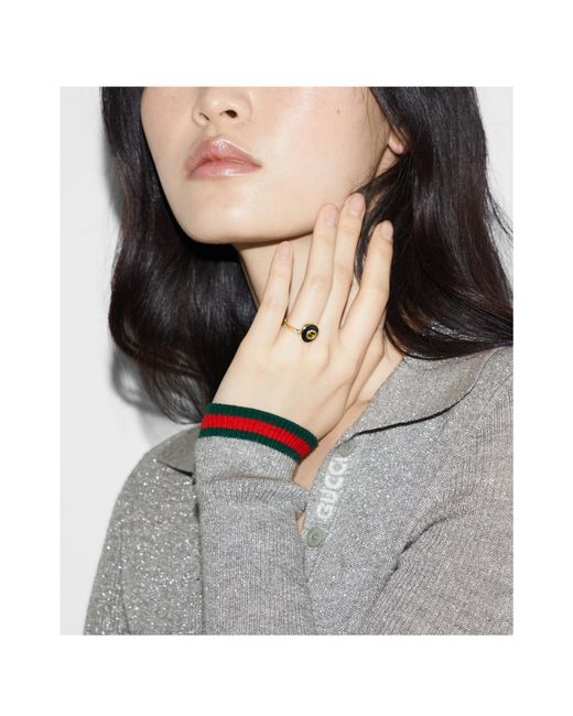 Gucci Multicolor Interlocking 18K Ring