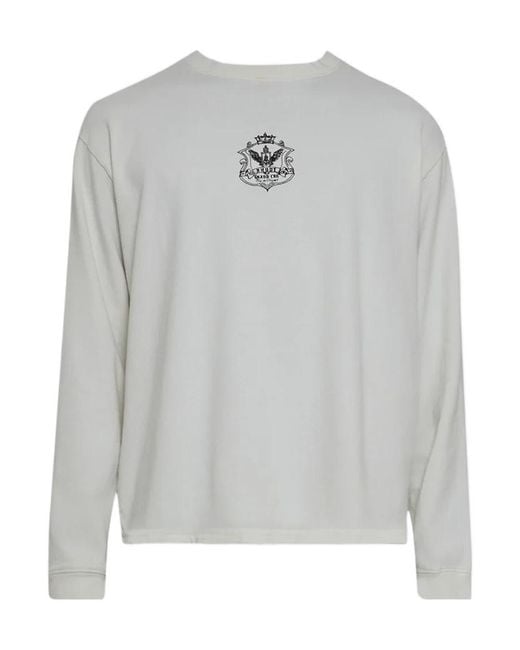 Rhude Gray Grand Cru Crest L/S T-Shirt for men