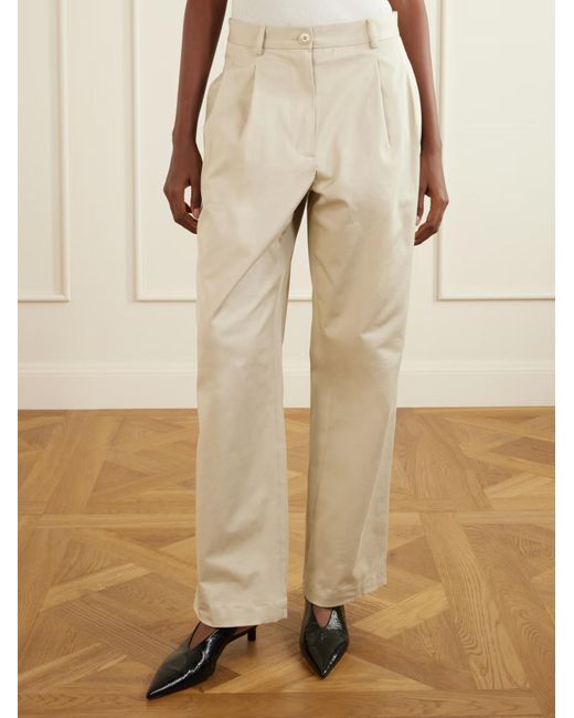 Frankie Shop White Norstrand Wide-Leg Casual Pants