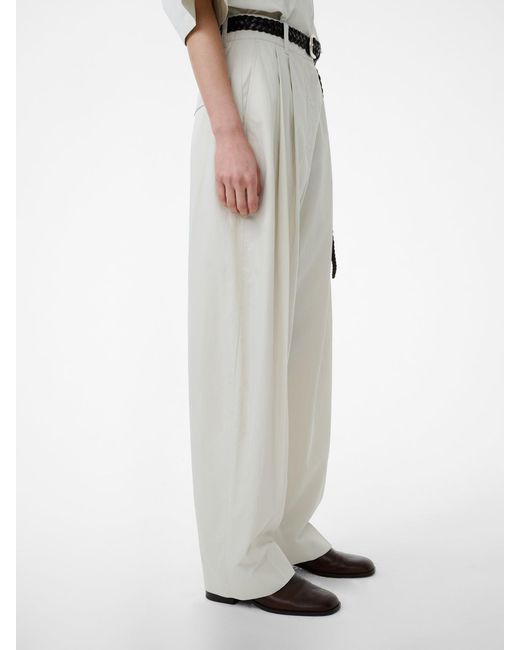Studio Nicholson White Acuna Pleated Trousers