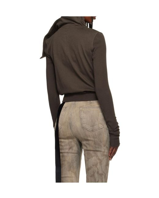 Rick Owens Multicolor Diagonal Zipper Sweatshirt