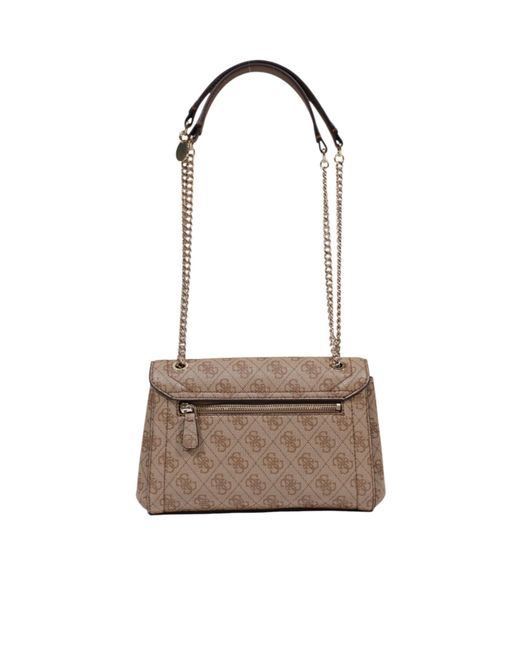 Guess White Monogram Chain Satchel