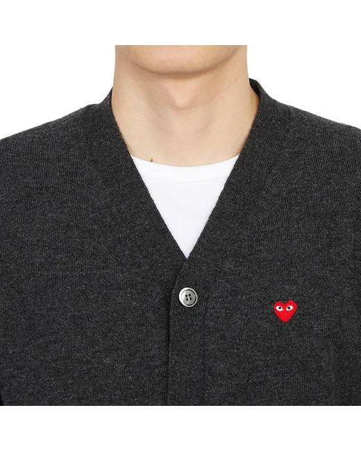 COMME DES GARÇONS PLAY Black Heart Patch Cardigan for men