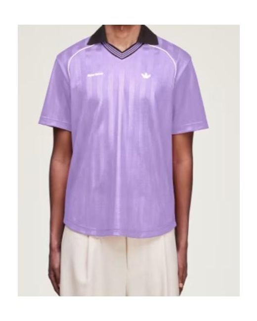 Adidas Originals Purple Adidas X Wales Bonner Striped T-Shirt for men