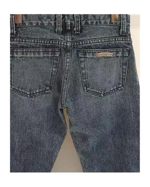 Chrome Hearts Blue Jeans With Belt Loops for men