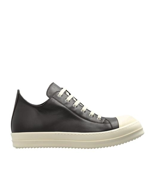 Rick Owens Black Low Sneaks Low-Top Sneakers for men