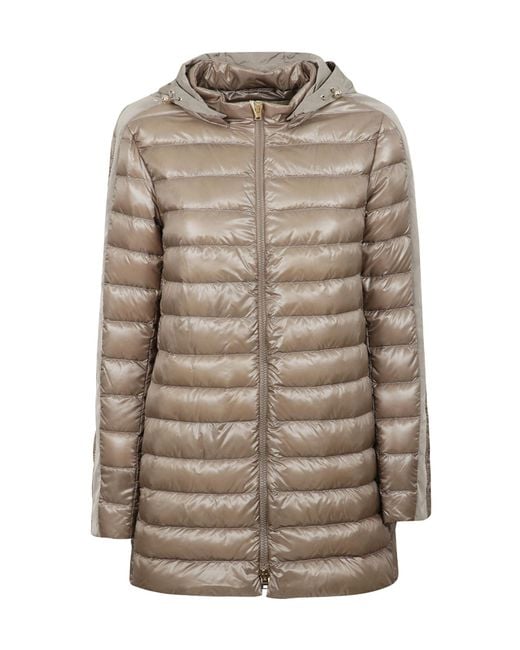 Herno Multicolor Quilted Hooded Down Jacket