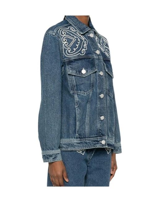 Farm Rio Blue Long-Sleeved Denim Jacket