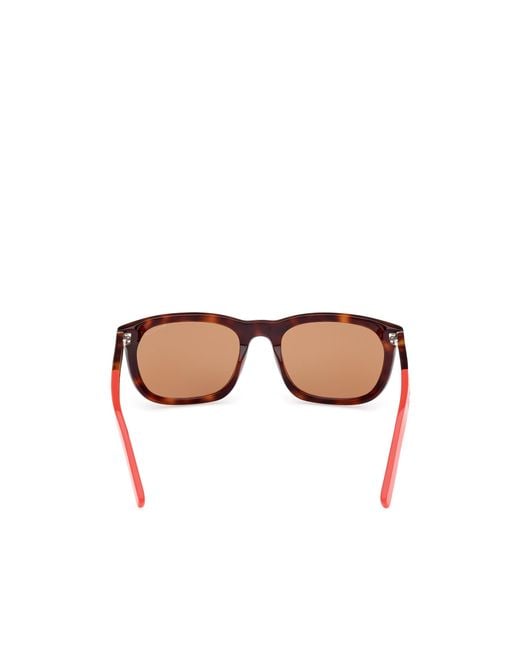Moncler Pink Eyewear Rectangular Frame Sunglasses for men