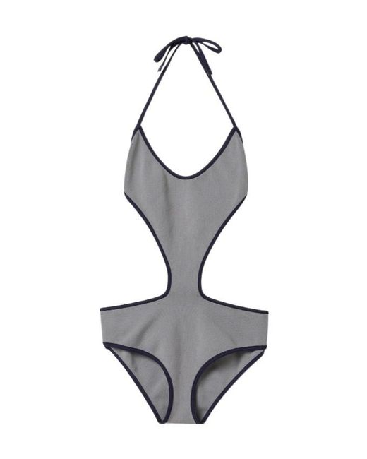 Miu Miu Metallic Technical Knit Swimsuit