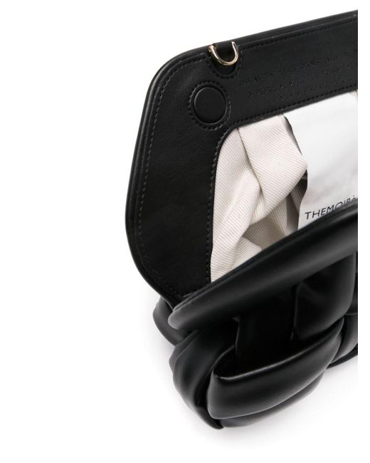 THEMOIRÈ Black Tia Basket Weaved Clutch Bag