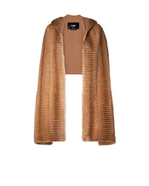 Fendi Brown Mink Travel Scarf