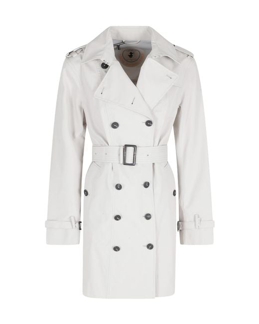 Save The Duck Gray Long-Sleeve Trench Coat