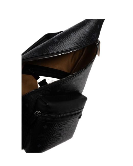 MCM Black Adjustable-Strap Sling Back for men