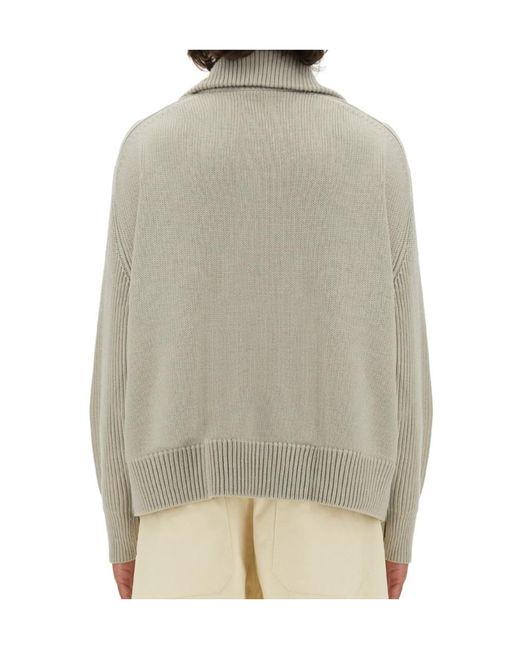 Studio Nicholson Gray Level Knitted Sweater for men