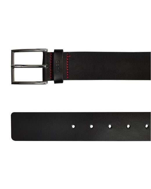 Boss White Leather Belt for men