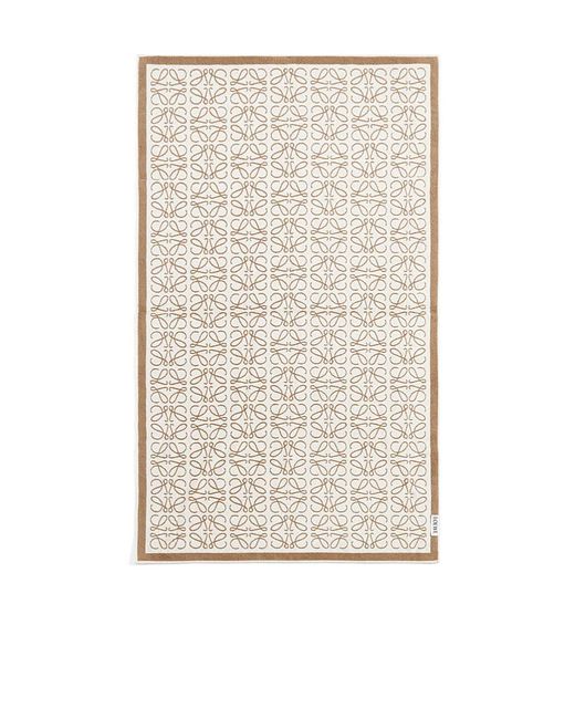 Loewe White Anagram Towel