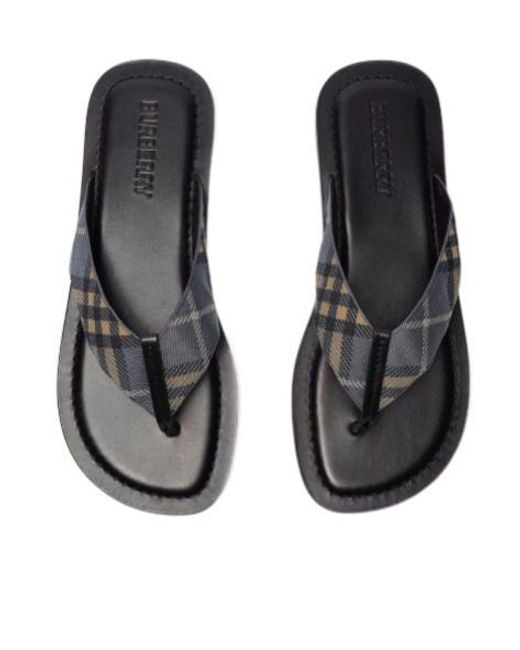Burberry Blue Check Pavilion Sandals for men