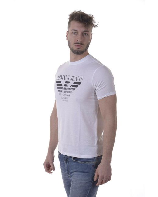 Armani Jeans Purple Round-Necked T-Shirt for men