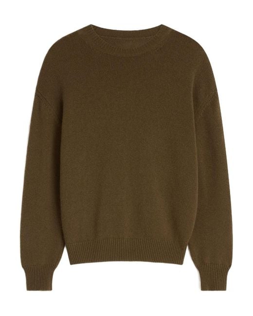 Phoebe Philo Green Cashmere Crew-Neck Sweater
