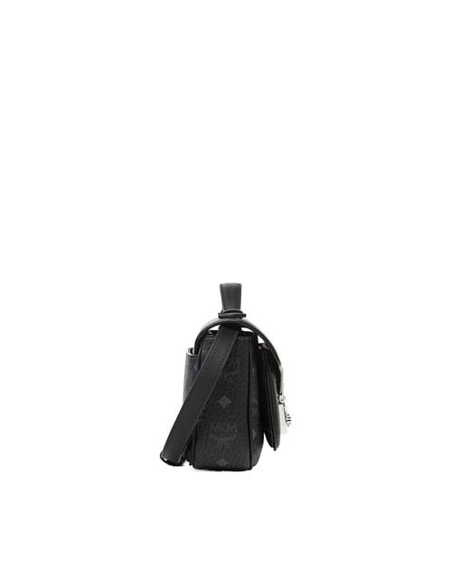 MCM Black Tracy Visetos Cross Body Bag