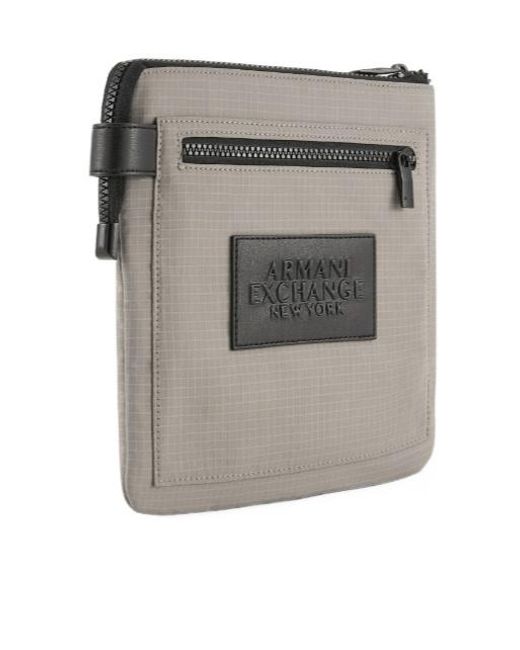 ARMANI EXCHANGE Gray Shoulder Bag With Drawstring for men