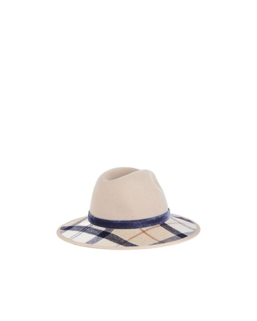 Barbour White Checked Hat