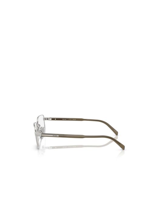 Prada Natural Eyewear Rectangular Frame Glasses for men