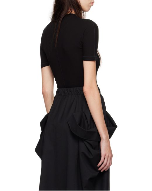 Y-3 Black Logo Printed Short-Sleeved Crewneck T-Shirt