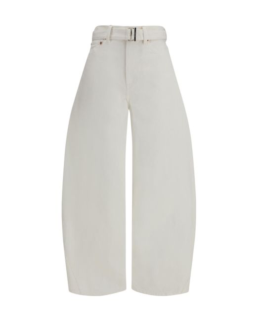 Sacai White Denim Jeans